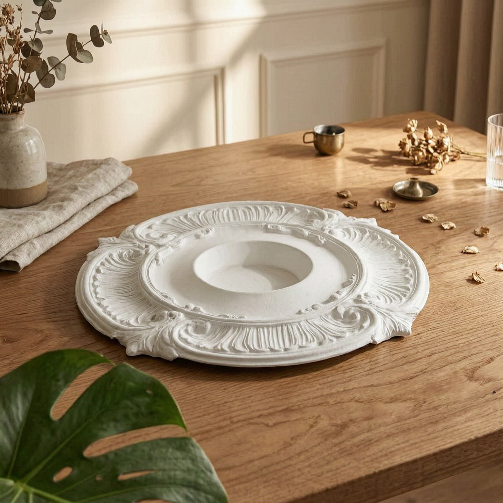 Round PU Ceiling Medallion Scr - Lighting Decor avaliação e preço