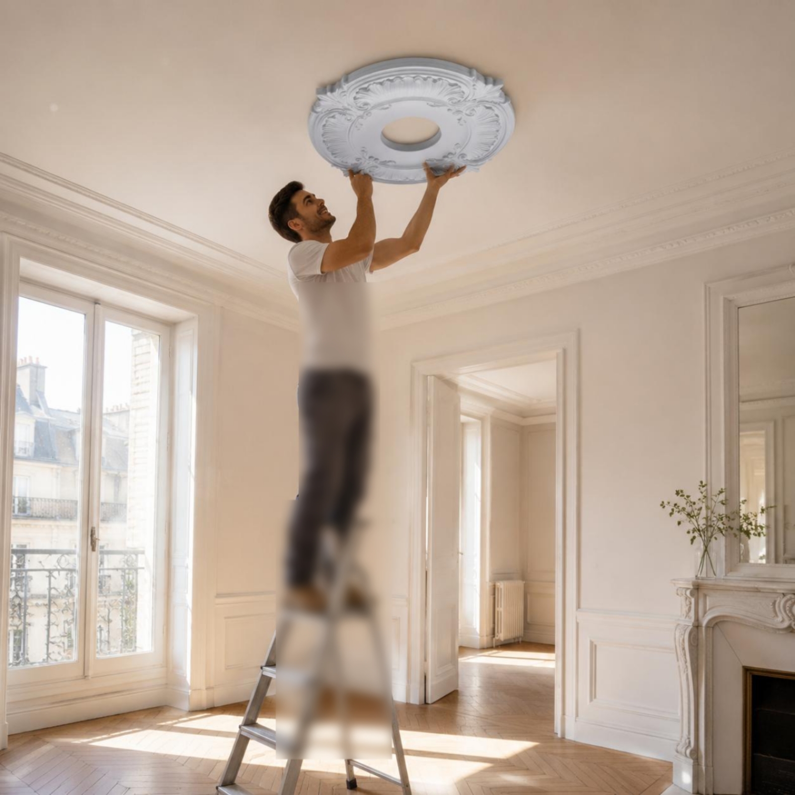 Round PU Ceiling Medallion Scr - Lighting Decor avaliação e preço