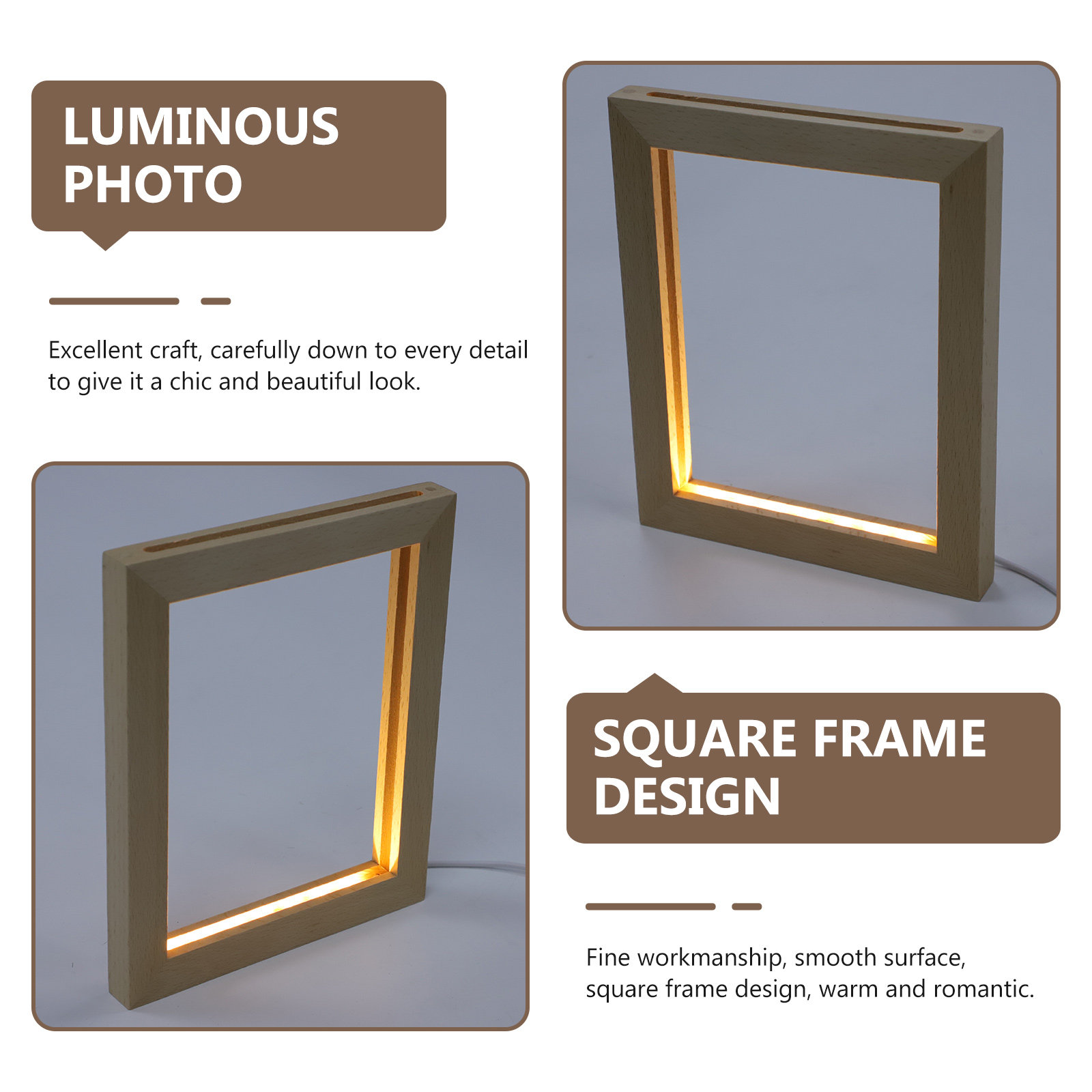 Led Luminous Photo Frame 3D Li - Lighting Room Decor Photo avaliação e preço