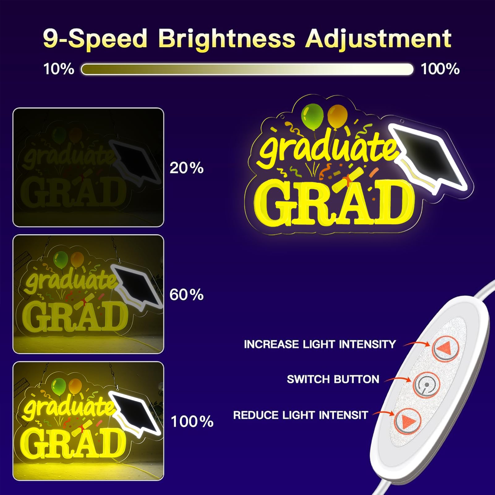 Congrats LED Neon Sign Dimmabl - Lighting Room Decor Photo avaliação e preço