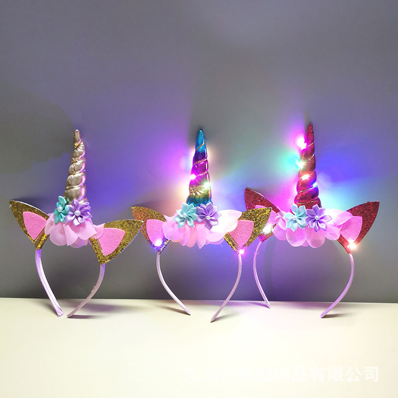 New Halloween Cute Unicorn Hea - Unique Lighting Decor avaliação e preço