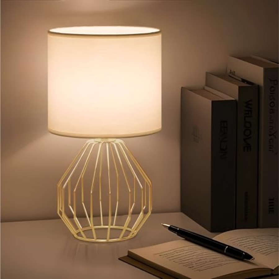 Small Table Lamps Set of Bedsi - Geometric Lamp Shade avaliação e preço