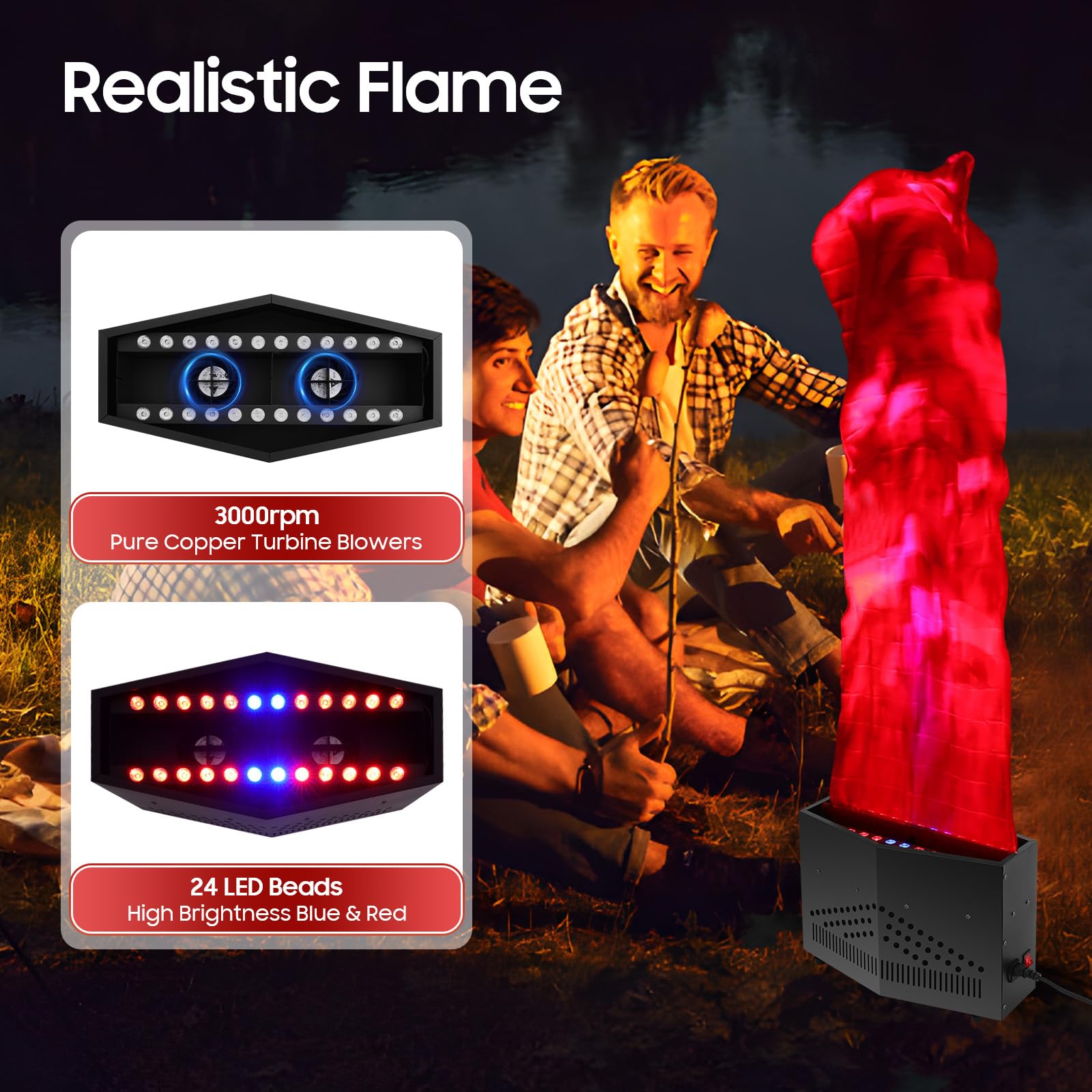 LED Silk Fire Flame Effect Lig - Lighting Effect Home Decor avaliação e preço