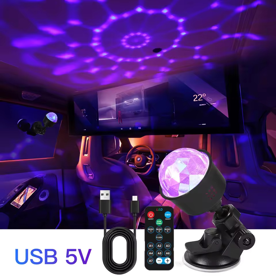 RGB Sound Activated LED Disco  - Lighting Effect Home Decor avaliação e preço