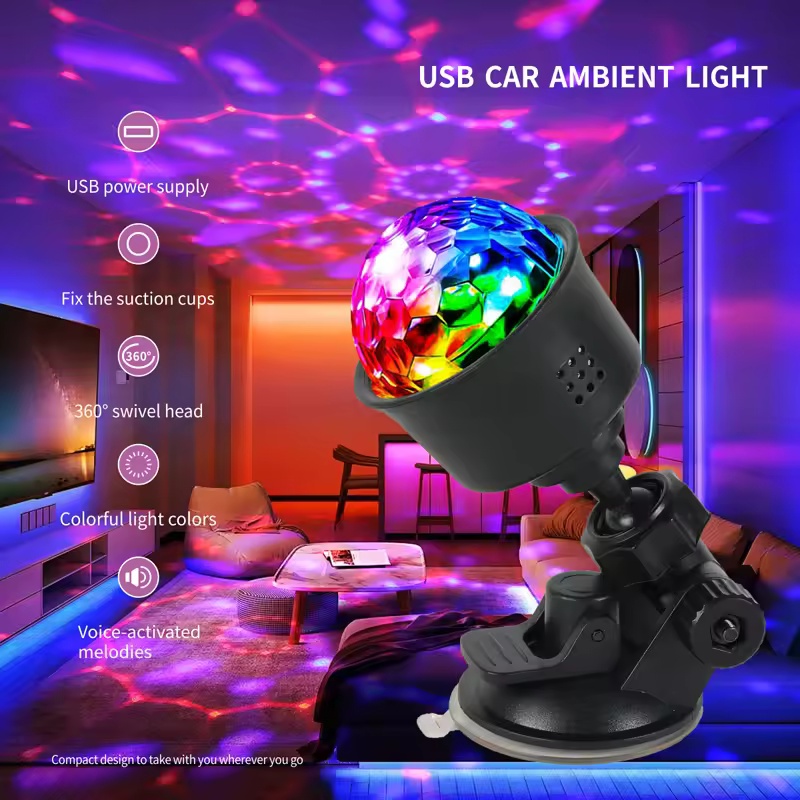RGB Sound Activated LED Disco  - Lighting Effect Home Decor avaliação e preço