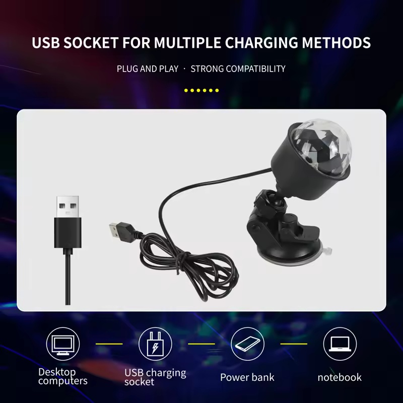 RGB Sound Activated LED Disco  - Lighting Effect Home Decor avaliação e preço