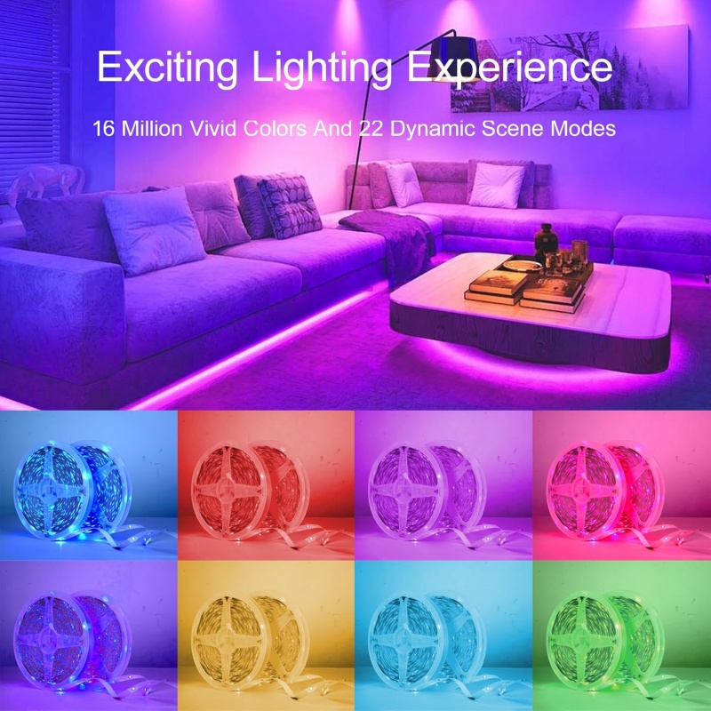 DC 5V USB LED Strip Lights APP - Room Decor Lighting Lamp avaliação e preço