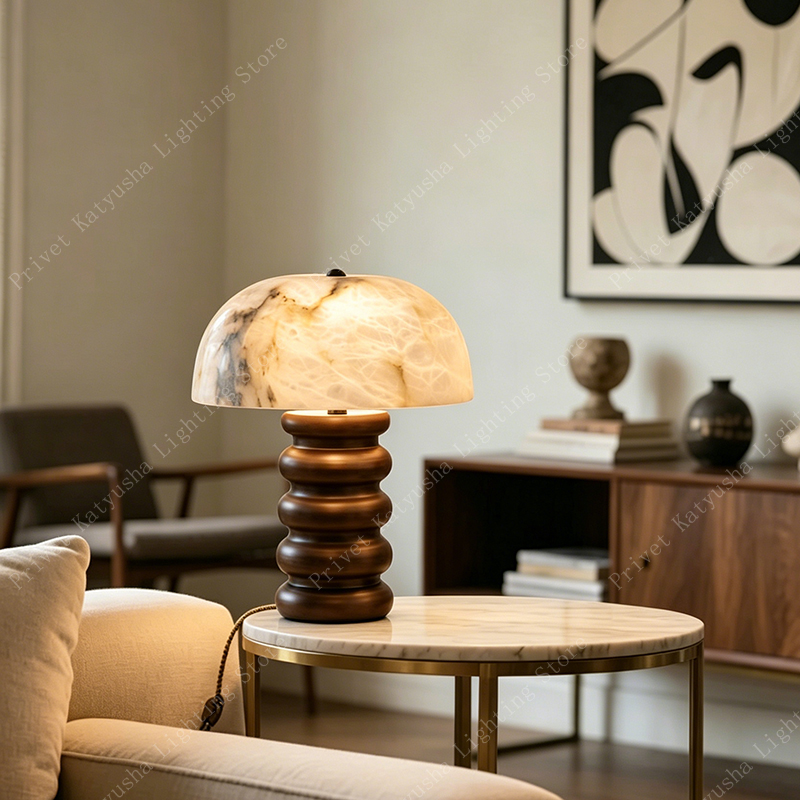 Retro Alabaster Mushroom Table - Lighting Home Decor Items avaliação e preço
