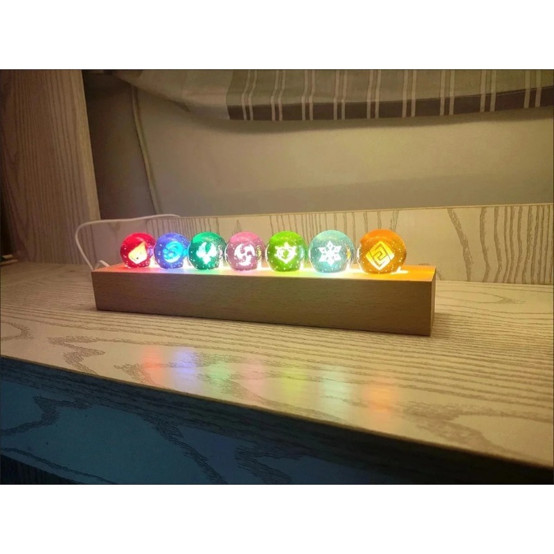 Game Genshin Impact Crystal Ba - Elements Lighting Decor avaliação e preço