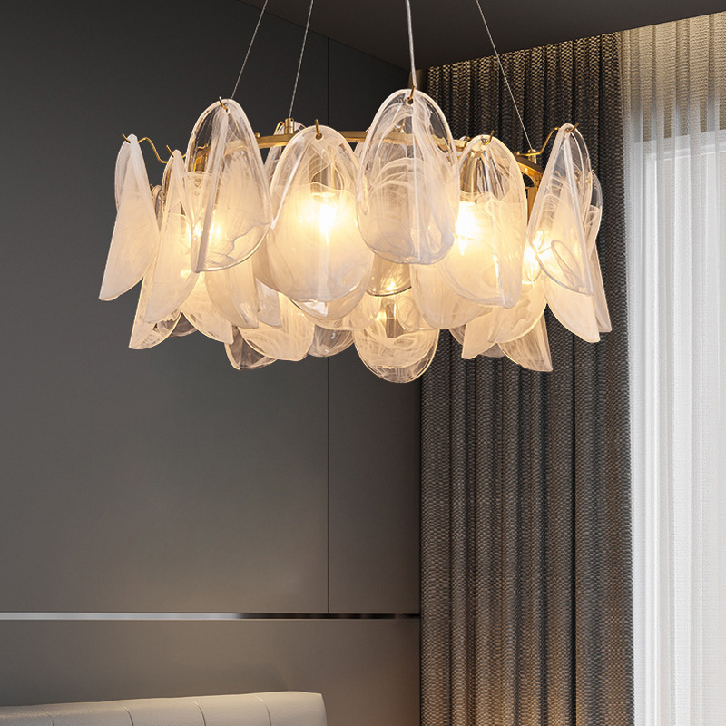 Luxury Glass Chandelier Lighti - Lighting Home Decor Items avaliação e preço