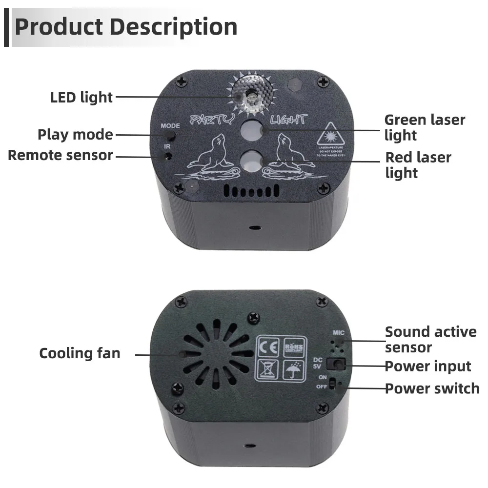 60 128 Modes Mini RGB LED Disc - Lighting Effect Home Decor avaliação e preço