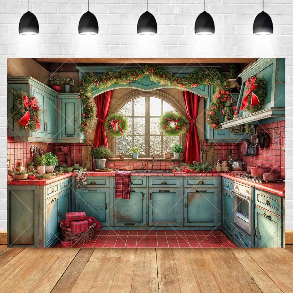 Merry Christmas Kitchen Window - Lighting Room Decor Photo avaliação e preço