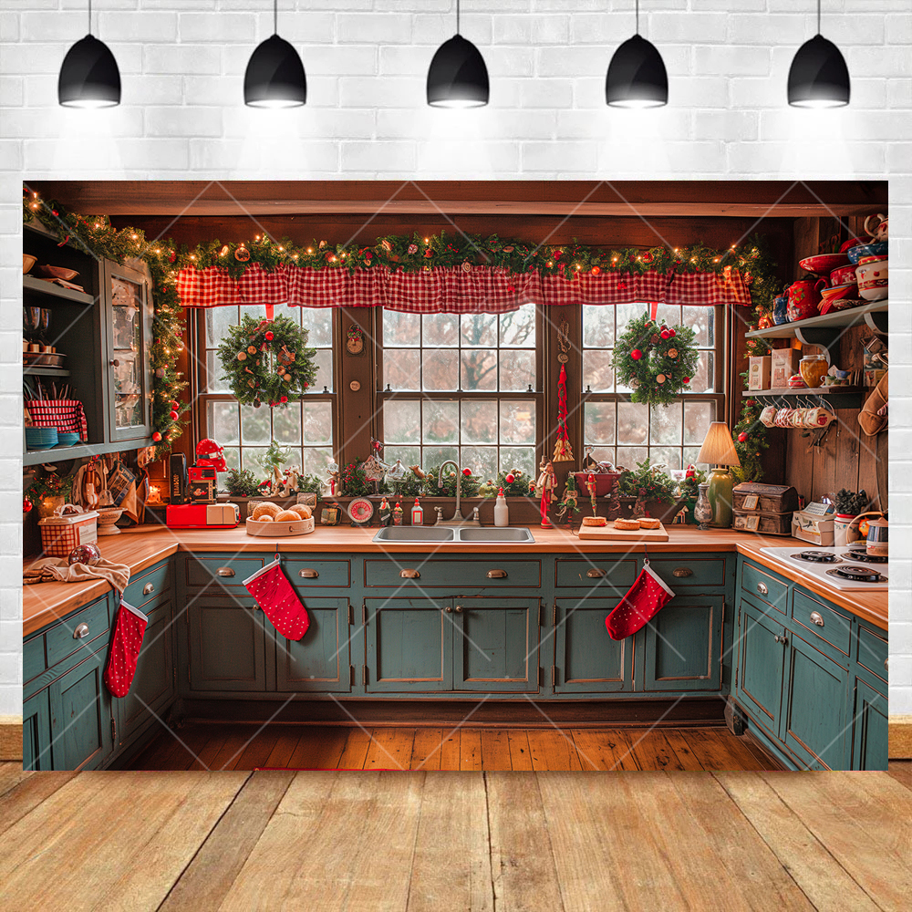 Merry Christmas Kitchen Window - Lighting Room Decor Photo avaliação e preço