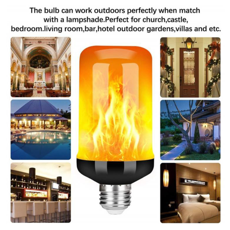 ●1Pc LED Flame Effect Fire Lig - Lighting Effect Home Decor avaliação e preço
