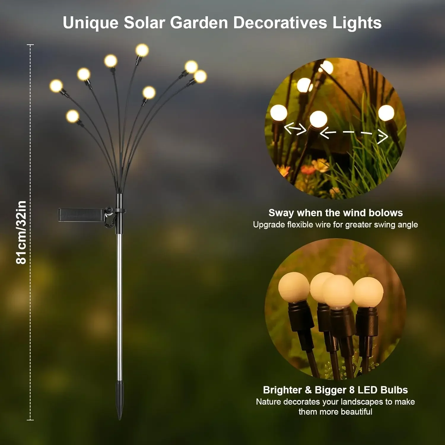 Solar Garden Lights 12 Pack 96 - Unique Lighting Decor avaliação e preço