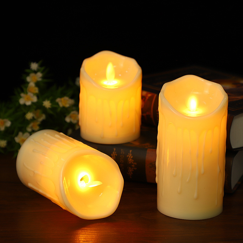 LED Candle with Tear-Effect, W - Lighting Effect Home Decor avaliação e preço