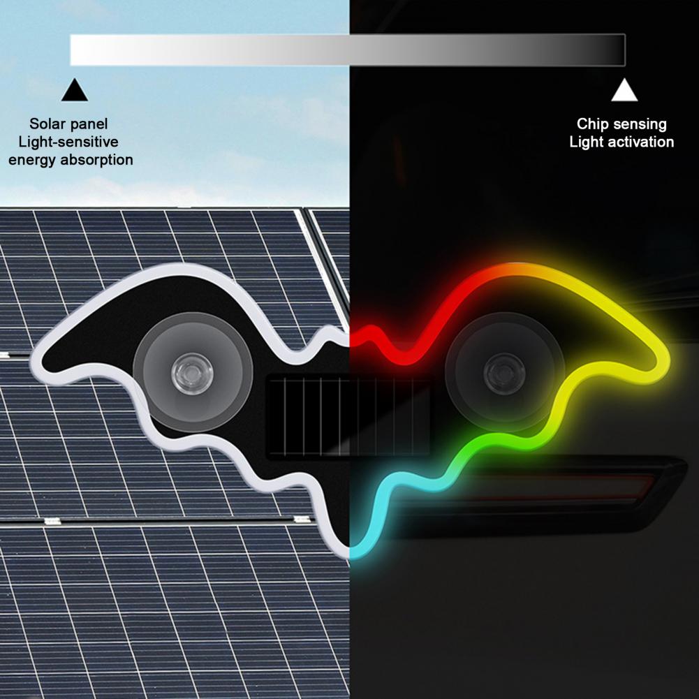 Solar Bat Shape LED Car Window - Unique Lighting Decor avaliação e preço