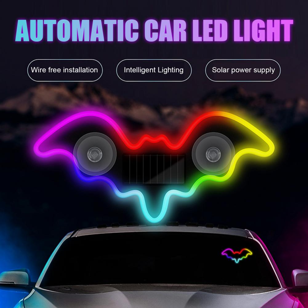 Solar Bat Shape LED Car Window - Unique Lighting Decor avaliação e preço