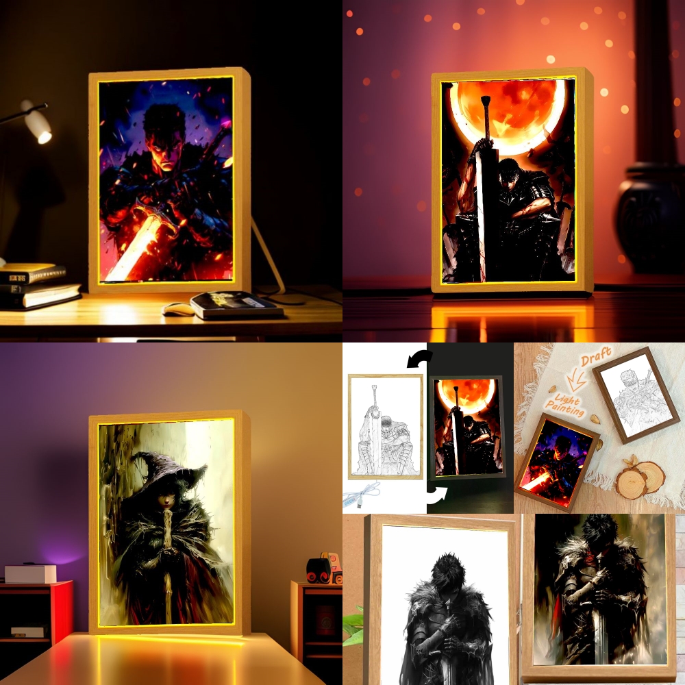 Anime Figure Light Painting Ph - Lighting Room Decor Photo avaliação e preço