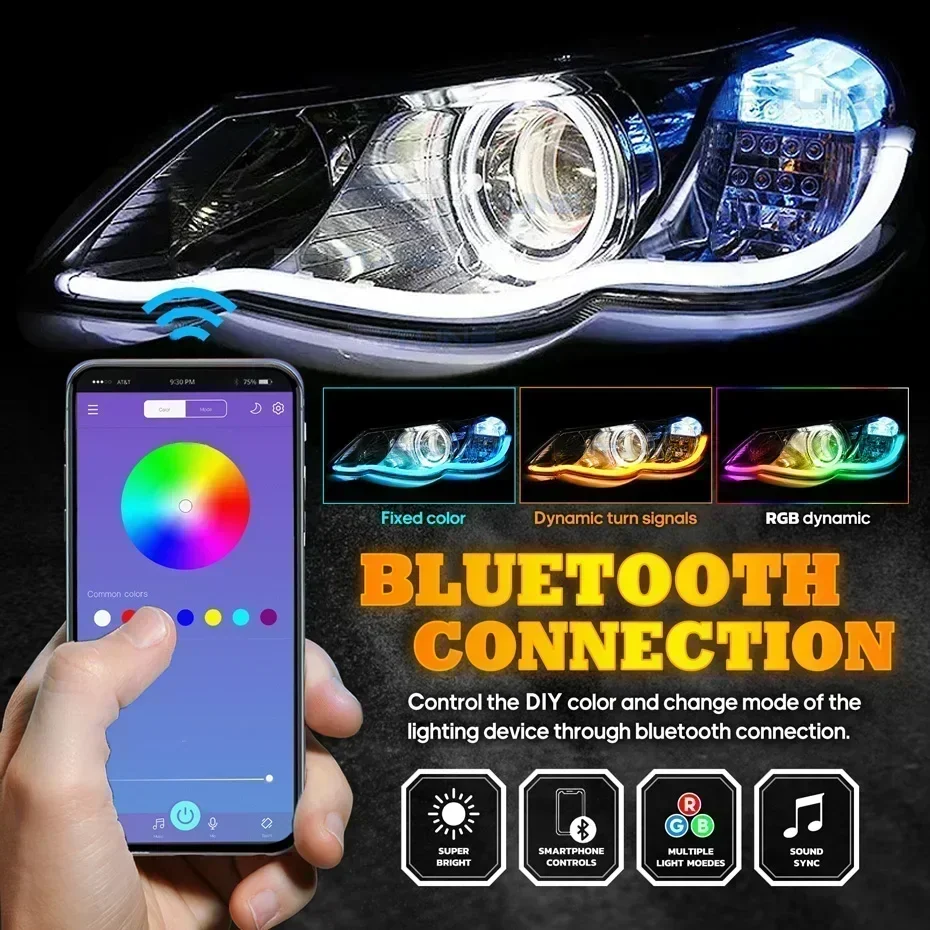 12V DRL Car LED Daytime Runnin - Lampu Lighting Decor avaliação e preço