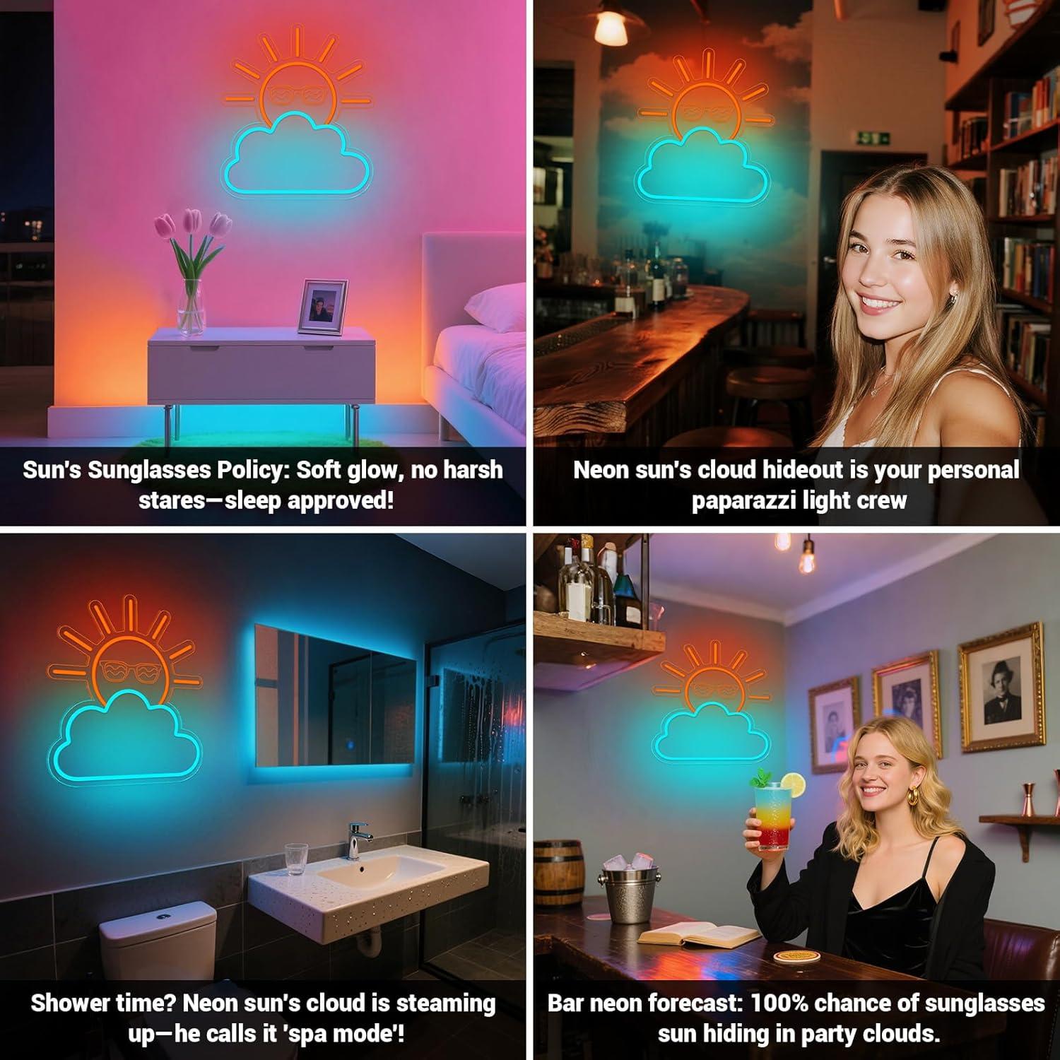 Sunrise Sunset Neon Sign USB P - Lighting Decor Living Room avaliação e preço