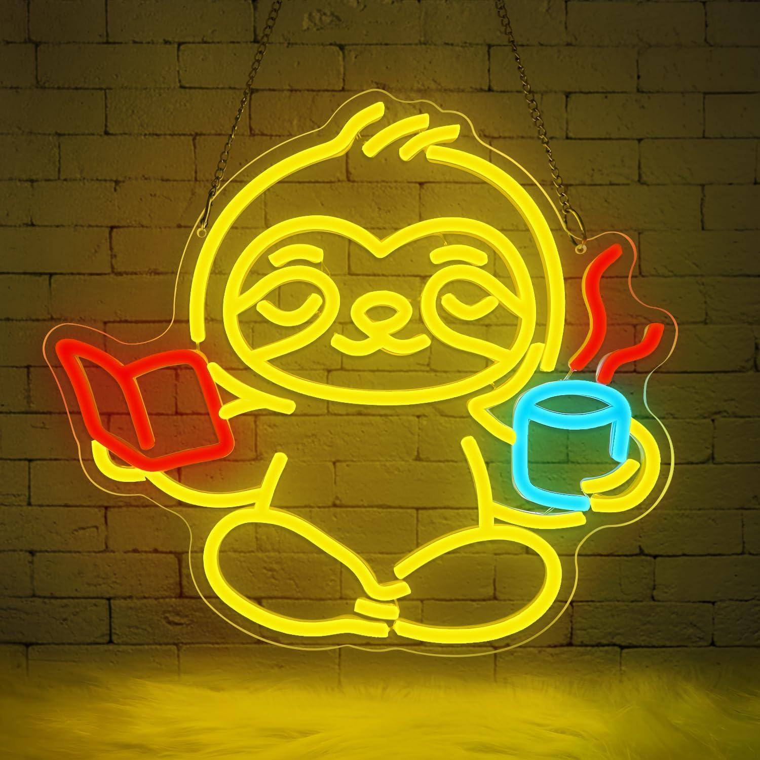 Sloth Neon Sign USB Dimmable L - Lighting Decor Living Room avaliação e preço