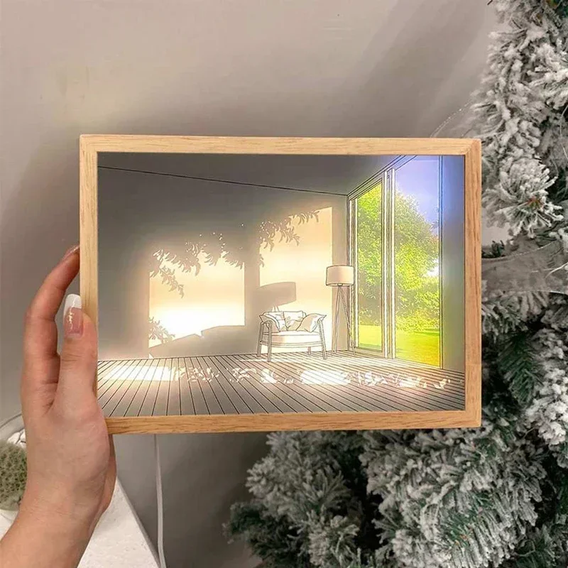 Decorative LED Light Painting  - Lighting Room Decor Photo avaliação e preço