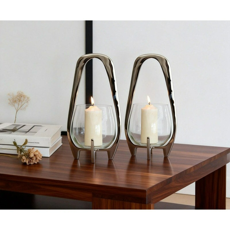 Luxury Silver Lantern Candlest - Lighting Decor Living Room avaliação e preço