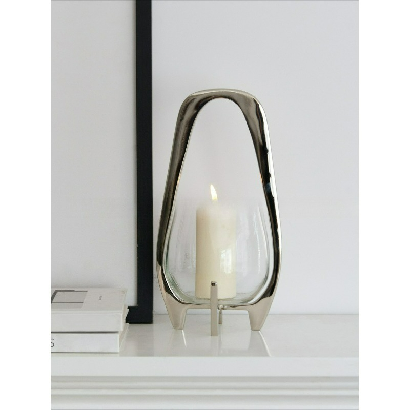 Luxury Silver Lantern Candlest - Lighting Decor Living Room avaliação e preço