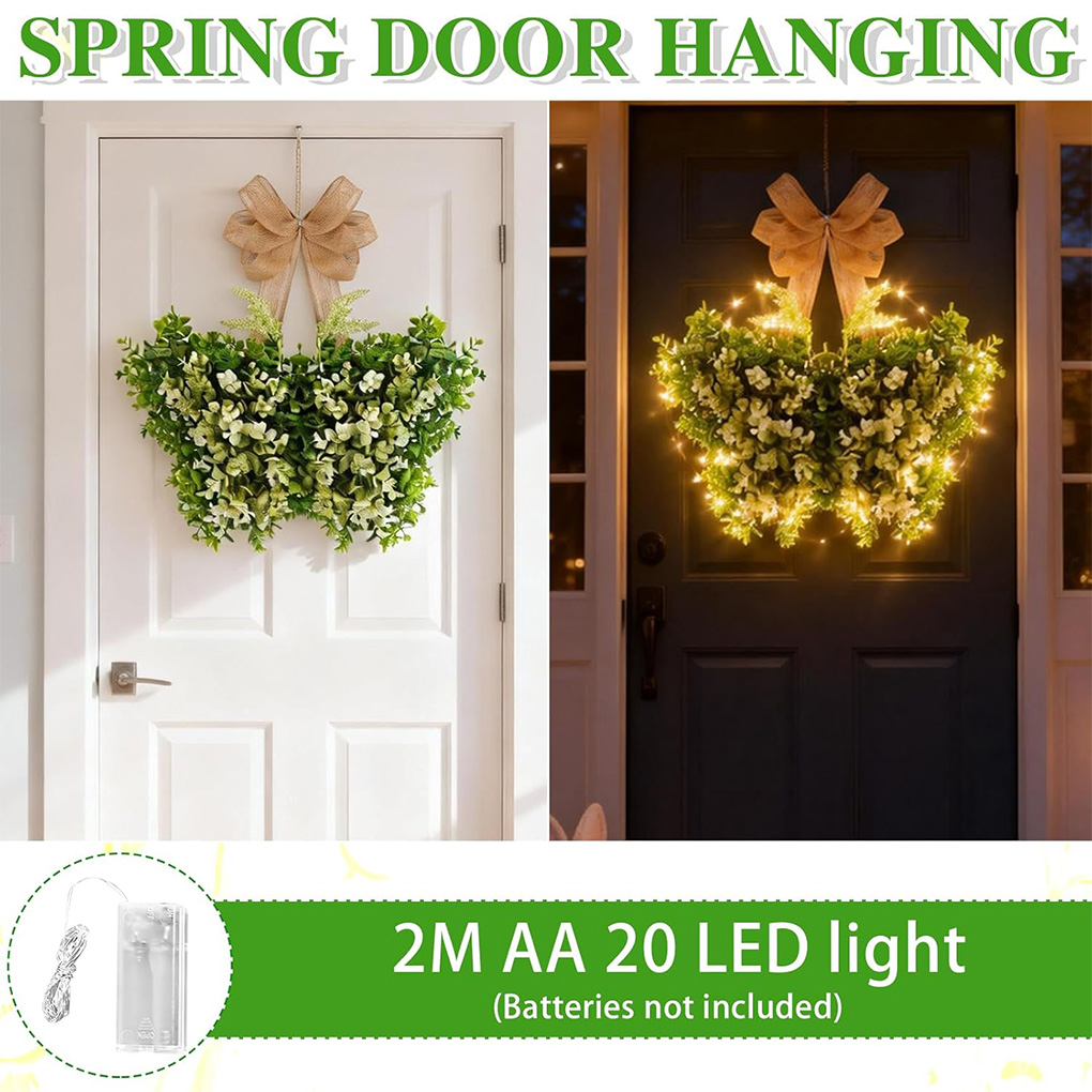 Spring Lighted Wreath Door Rin - Elements Lighting Decor avaliação e preço