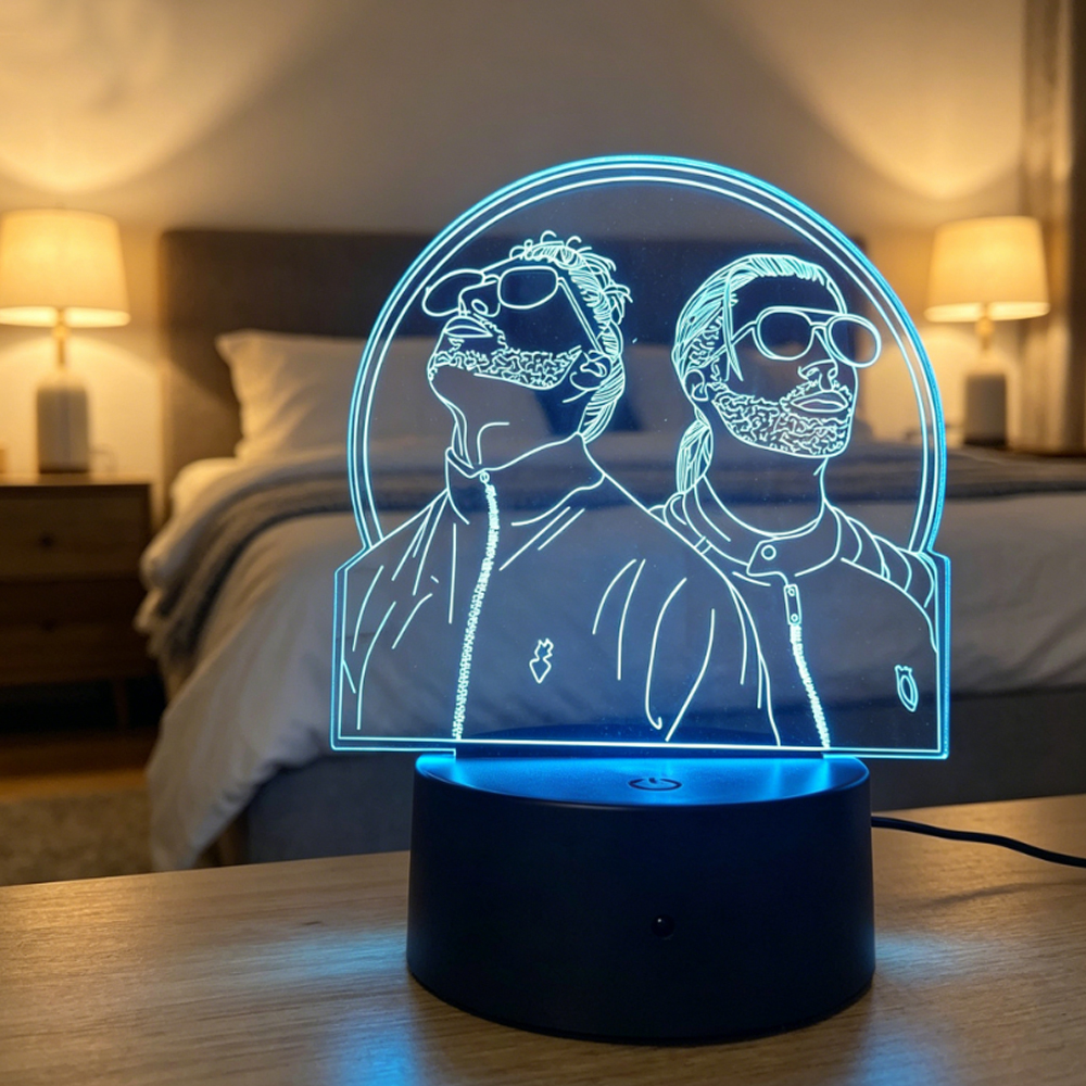 Duo Portrait 3D Illusion Lamp  - Lighting Home Decor Items avaliação e preço