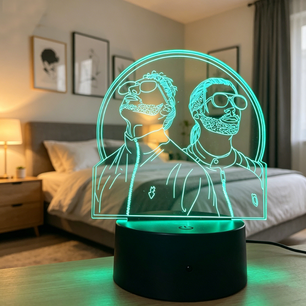 Duo Portrait 3D Illusion Lamp  - Lighting Home Decor Items avaliação e preço