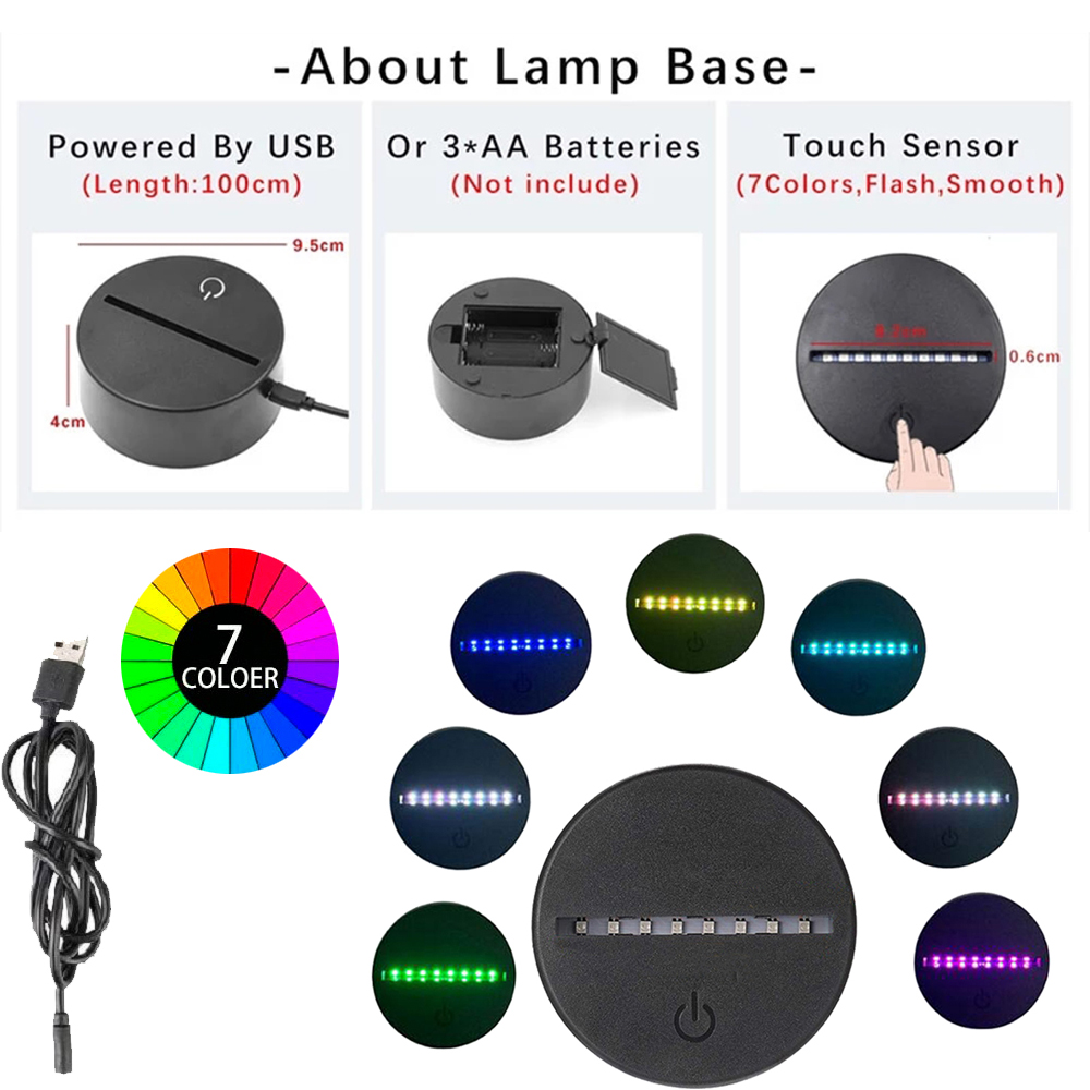 Duo Portrait 3D Illusion Lamp  - Lighting Home Decor Items avaliação e preço