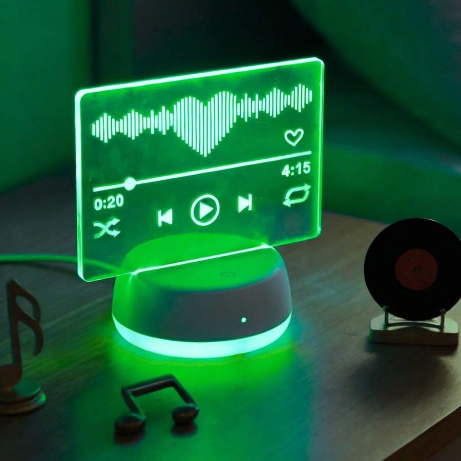 1pc 3D Night Light Music Playe - Lighting Effect Home Decor avaliação e preço