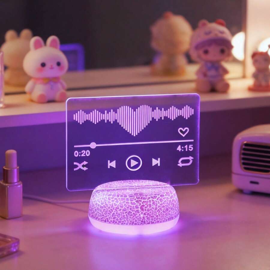 1pc 3D Night Light Music Playe - Lighting Effect Home Decor avaliação e preço