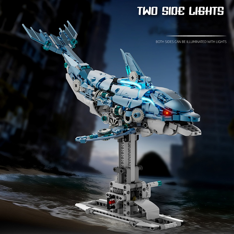 Mechanical Dolphin Building Bl - Unique Lighting Decor avaliação e preço