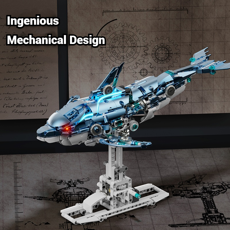 Mechanical Dolphin Building Bl - Unique Lighting Decor avaliação e preço