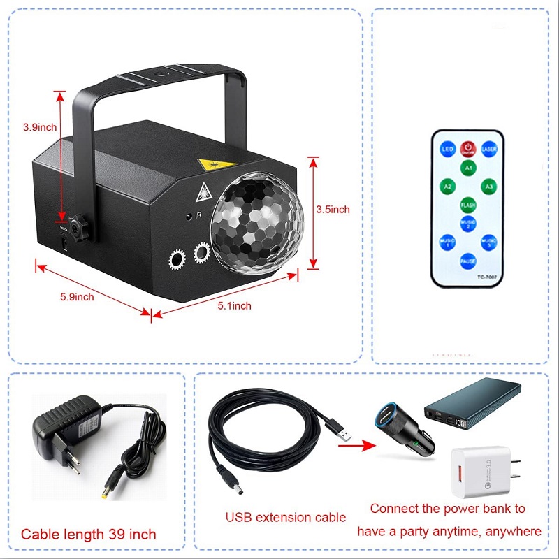 Party Lights Dj Disco Ball Lig - Lighting Effect Home Decor avaliação e preço