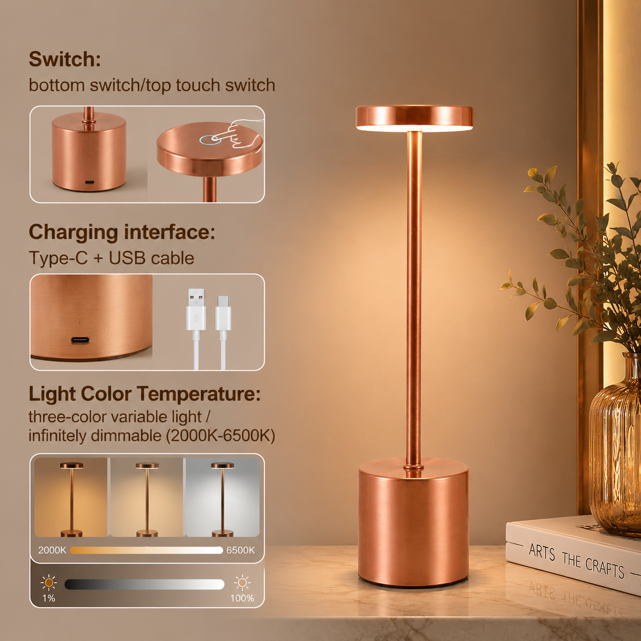 GGBingo Metal Light Table Lamp - Lighting Decor Living Room avaliação e preço