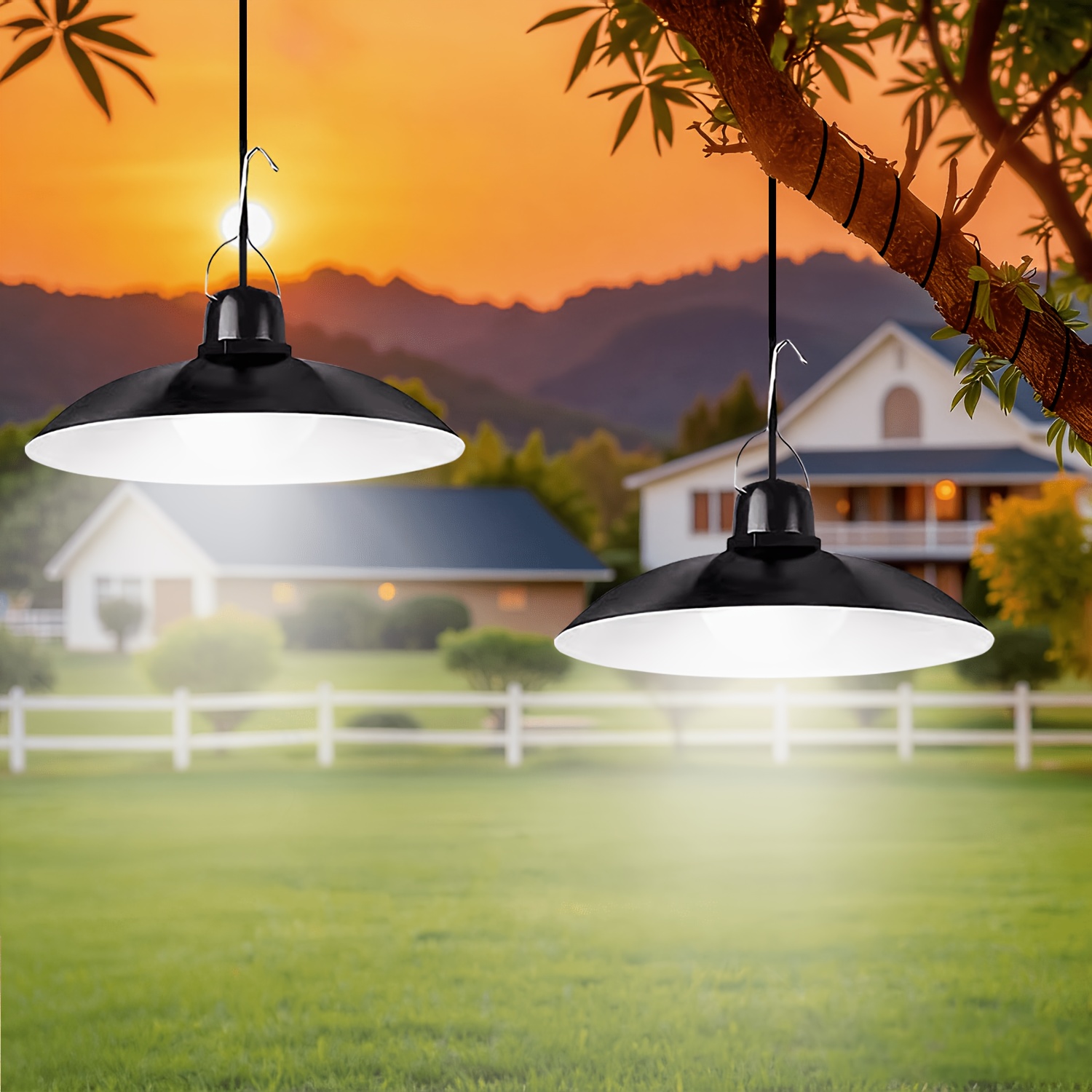 1pc Solar Pendant Light Outdoo - Room Decor Lighting Lamp avaliação e preço