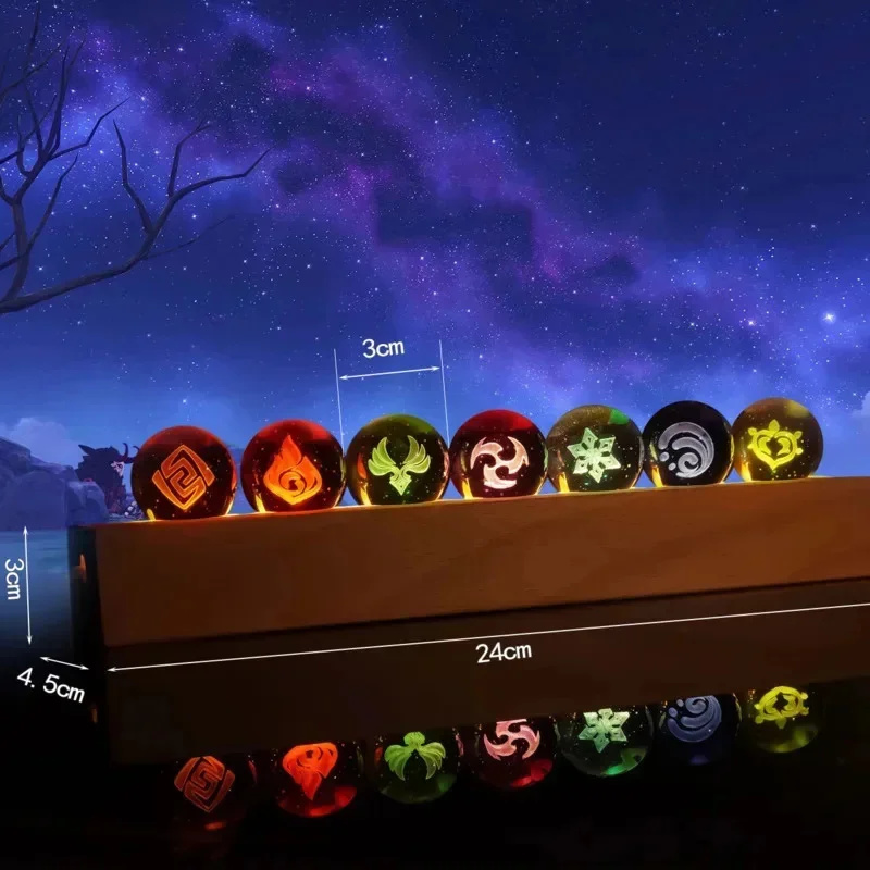 Game Genshin Impact Crystal Ba - Elements Lighting Decor avaliação e preço