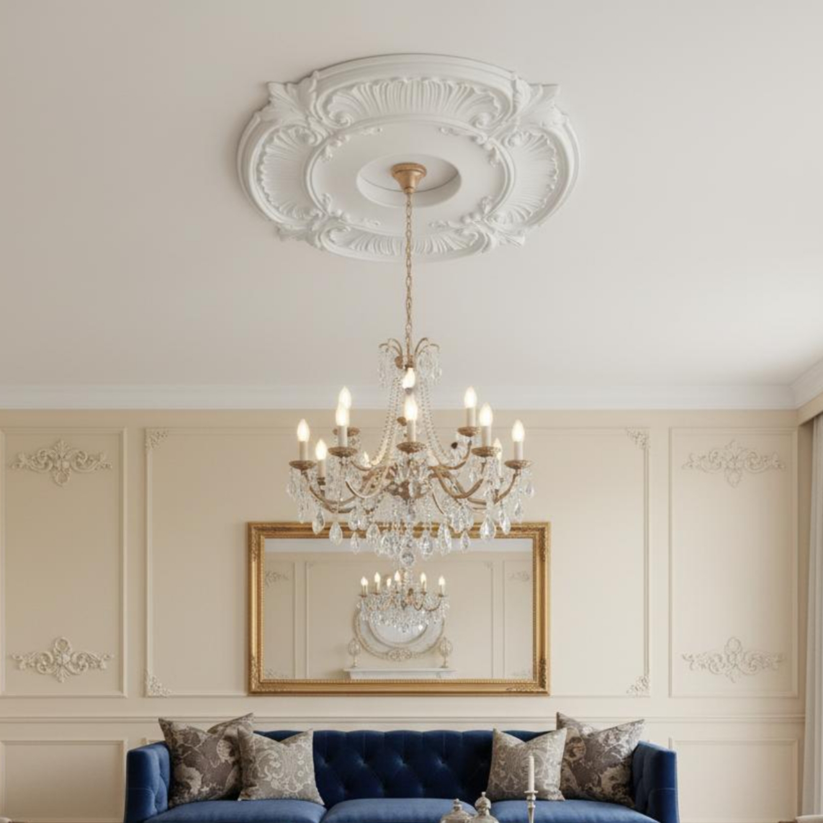Round PU Ceiling Medallion Fre - Lighting Decor avaliação e preço