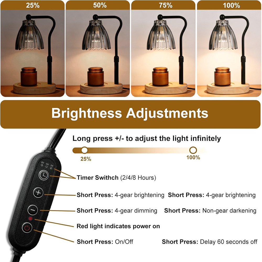 Candle Warmer Lamp with Timer  - Lighting Decor Living Room avaliação e preço