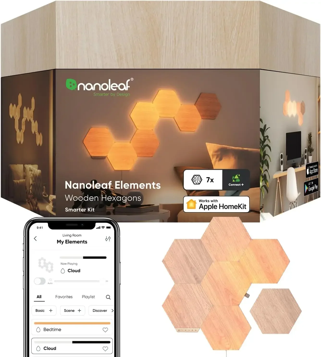 Elements Wood Look Smart Wall  - Elements Lighting Decor avaliação e preço