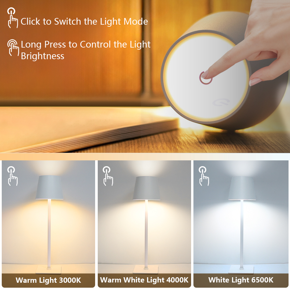 LED Rechargeable Desk Light Wi - Room Decor Lighting Lamp avaliação e preço