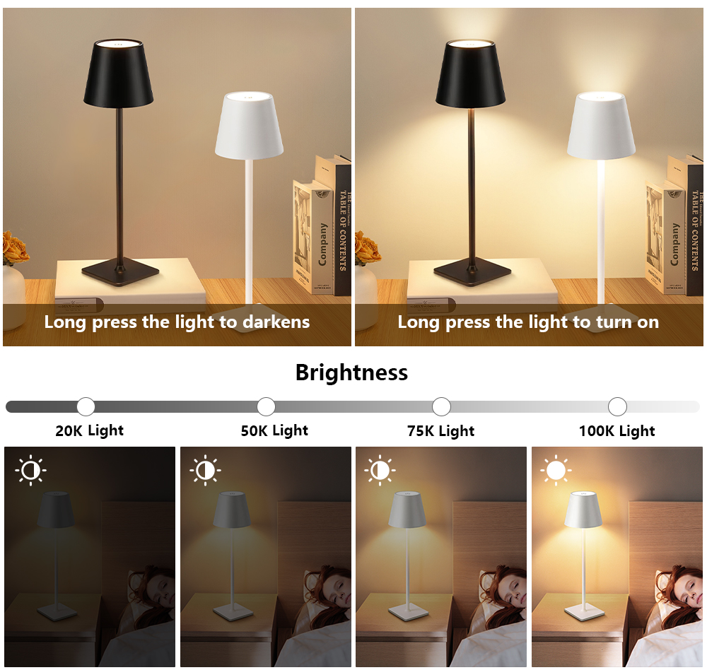 LED Rechargeable Desk Light Wi - Room Decor Lighting Lamp avaliação e preço