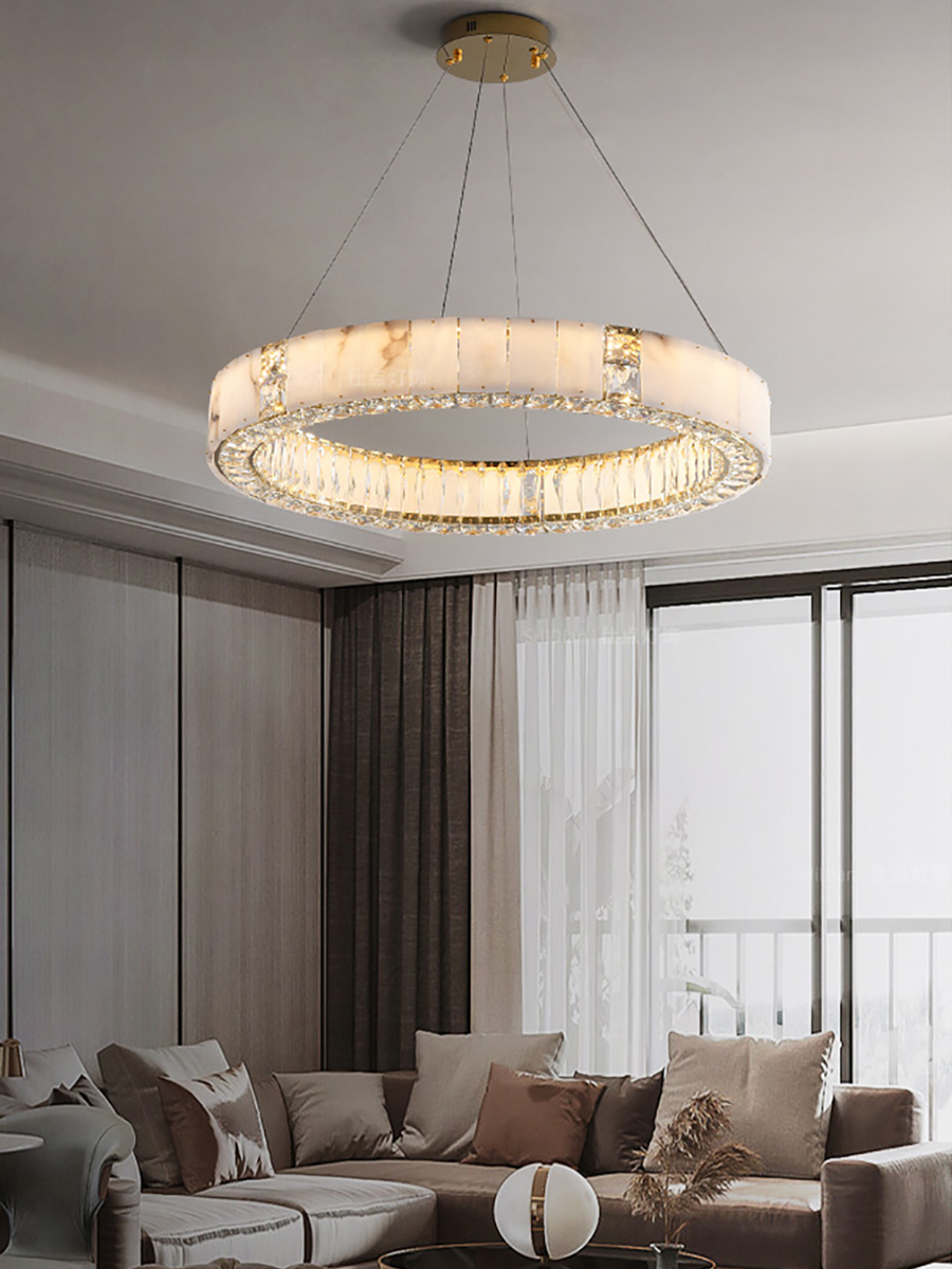 Gold Black Modern LED Chandeli - Elements Lighting Decor avaliação e preço
