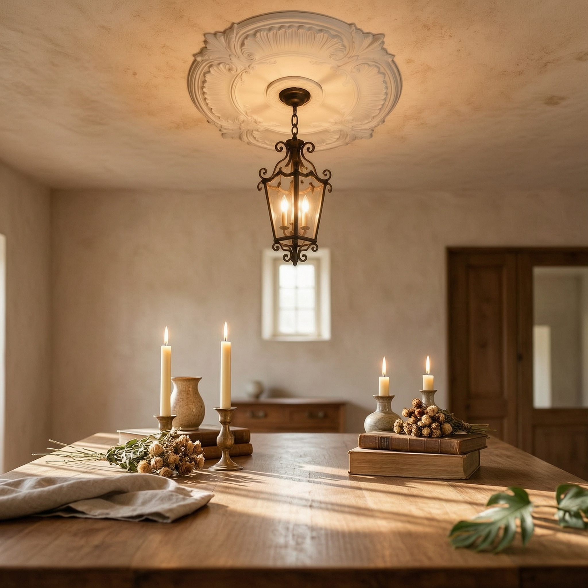 Round PU Ceiling Medallion Orn - Lighting Decor avaliação e preço