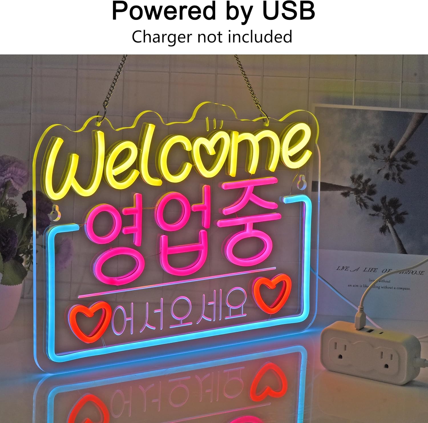 Korean Welcome on Sale Neon Si - Decor Lighting Sales avaliação e preço