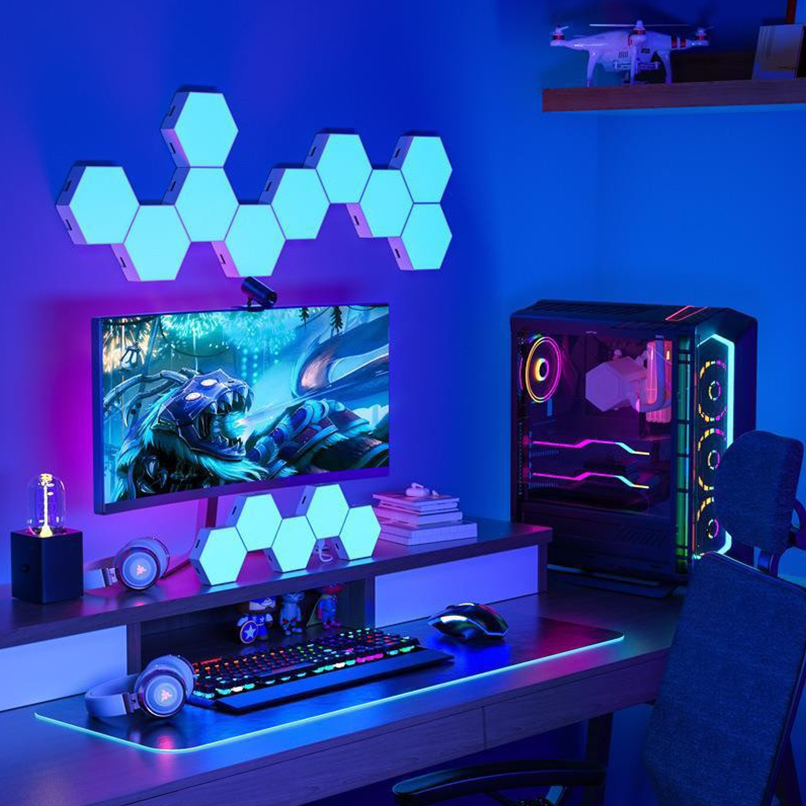 Remote control geometric hexag - Lighting Decor Living Room avaliação e preço